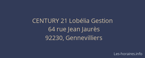 CENTURY 21 Lobélia Gestion