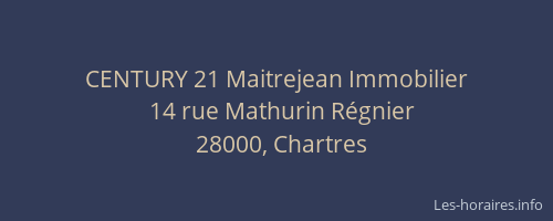 CENTURY 21 Maitrejean Immobilier