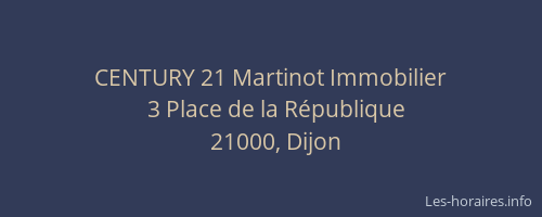 CENTURY 21 Martinot Immobilier