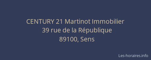 CENTURY 21 Martinot Immobilier