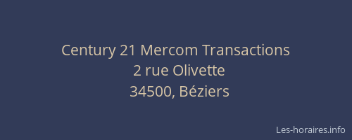 Century 21 Mercom Transactions