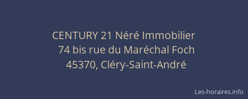 CENTURY 21 N&eacute;r&eacute; Immobilier