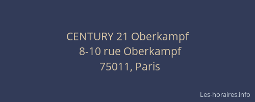 CENTURY 21 Oberkampf
