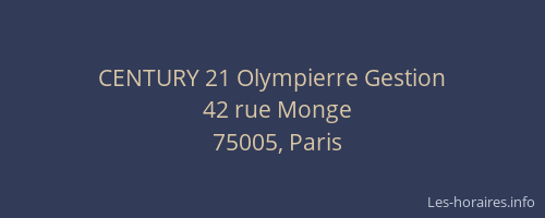 CENTURY 21 Olympierre Gestion