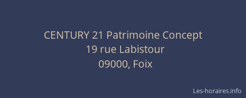 CENTURY 21 Patrimoine Concept