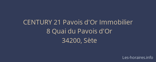 CENTURY 21 Pavois d'Or Immobilier