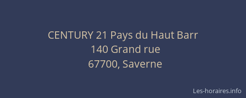 CENTURY 21 Pays du Haut Barr