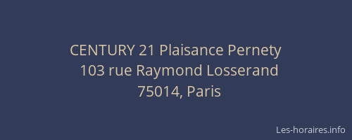 CENTURY 21 Plaisance Pernety