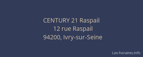 CENTURY 21 Raspail