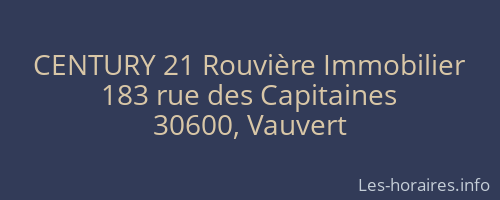 CENTURY 21 Rouvière Immobilier