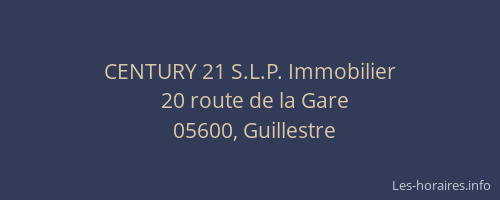 CENTURY 21 S.L.P. Immobilier