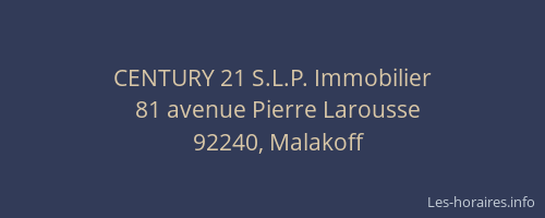 CENTURY 21 S.L.P. Immobilier