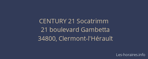 CENTURY 21 Socatrimm