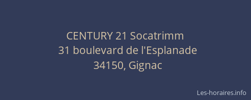 CENTURY 21 Socatrimm
