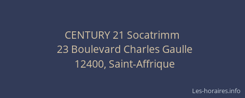 CENTURY 21 Socatrimm