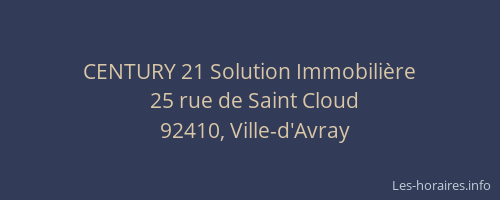 CENTURY 21 Solution Immobilière