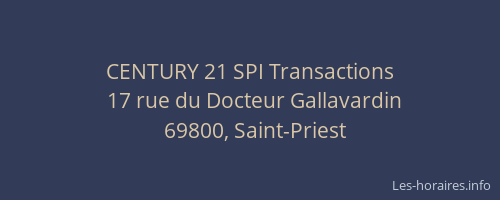 CENTURY 21 SPI Transactions