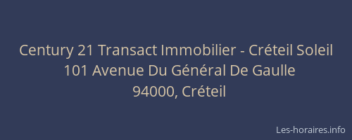 Century 21 Transact Immobilier - Créteil Soleil