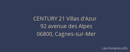CENTURY 21 Villas d'Azur