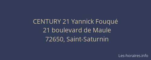CENTURY 21 Yannick Fouqu&eacute;