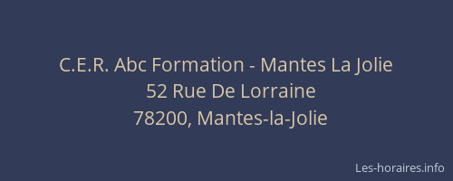 C.E.R. Abc Formation - Mantes La Jolie