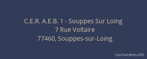 C.E.R. A.E.B. 1 - Souppes Sur Loing