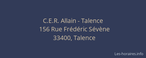 C.E.R. Allain - Talence