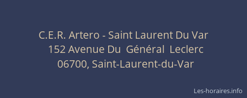 C.E.R. Artero - Saint Laurent Du Var