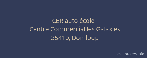 CER auto école