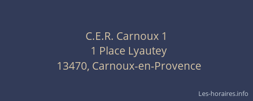 C.E.R. Carnoux 1