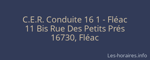 C.E.R. Conduite 16 1 - Fléac