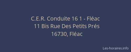 C.E.R. Conduite 16 1 - Fléac