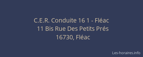 C.E.R. Conduite 16 1 - Fl&eacute;ac