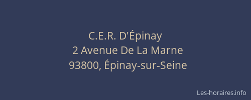 C.E.R. D'Épinay