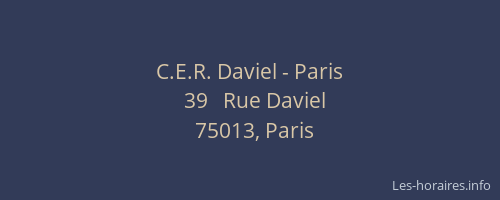C.E.R. Daviel - Paris