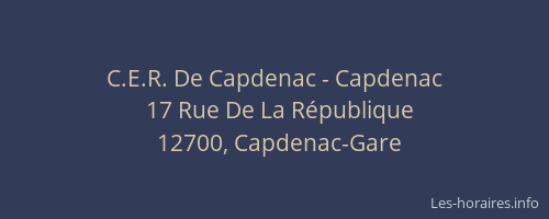C.E.R. De Capdenac - Capdenac