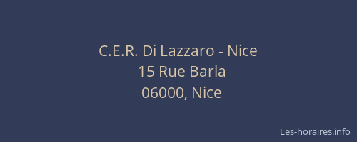 C.E.R. Di Lazzaro - Nice