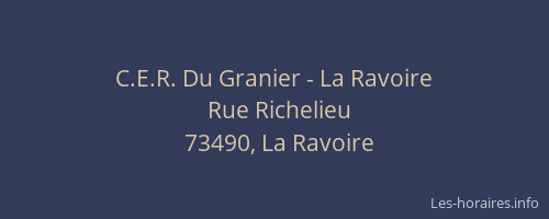 C.E.R. Du Granier - La Ravoire