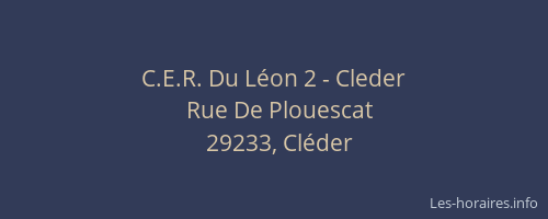C.E.R. Du Léon 2 - Cleder