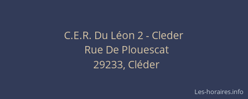 C.E.R. Du L&eacute;on 2 - Cleder