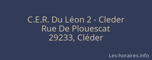 C.E.R. Du Léon 2 - Cleder