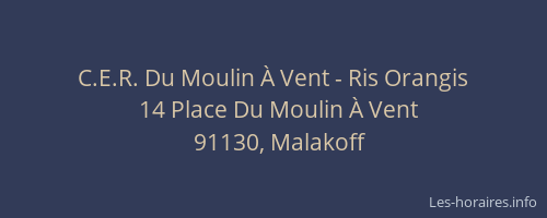 C.E.R. Du Moulin À Vent - Ris Orangis