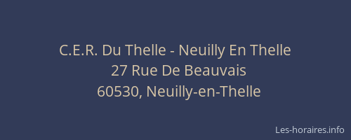 C.E.R. Du Thelle - Neuilly En Thelle