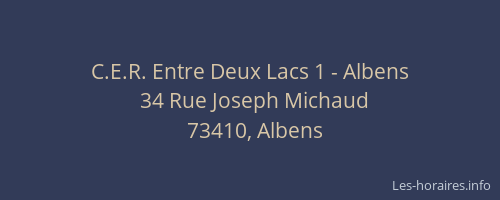 C.E.R. Entre Deux Lacs 1 - Albens