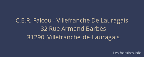 C.E.R. Falcou - Villefranche De Lauragais
