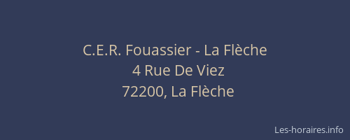 C.E.R. Fouassier - La Flèche