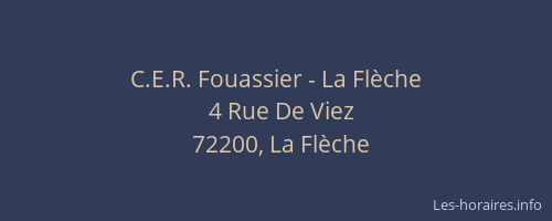 C.E.R. Fouassier - La Fl&egrave;che