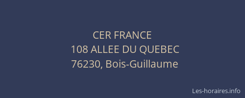 CER FRANCE
