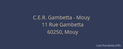 C.E.R. Gambetta - Mouy