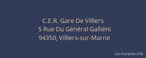 C.E.R. Gare De Villiers